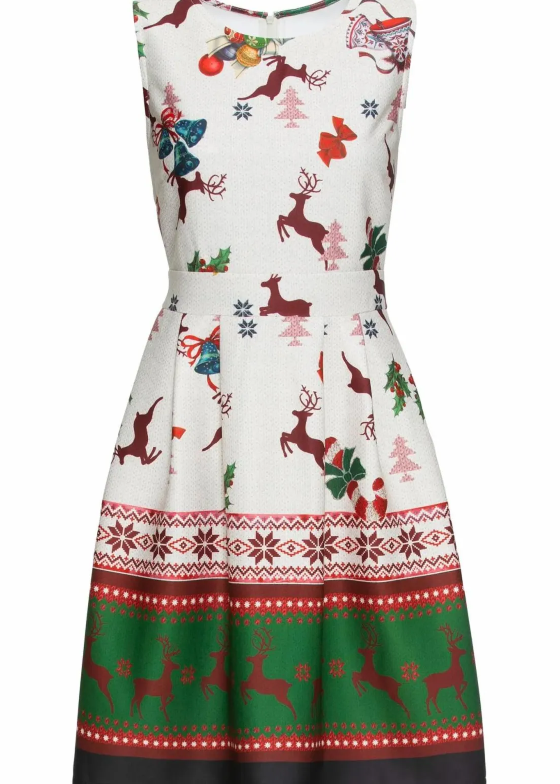 Etuikleid aus fester Scuba-Qualität mit Weihnachtsmotiv