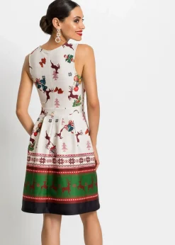 Etuikleid aus fester Scuba-Qualität mit Weihnachtsmotiv