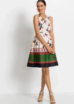 Etuikleid aus fester Scuba-Qualität mit Weihnachtsmotiv