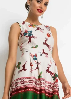 Etuikleid aus fester Scuba-Qualität mit Weihnachtsmotiv