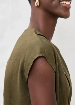 Etuikleid aus reinem Leinen