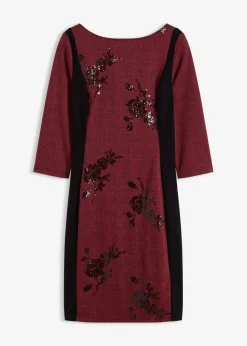 Etuikleid mit Paillettenstickerei