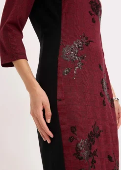 Etuikleid mit Paillettenstickerei