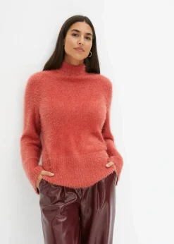 Federgarn-Pullover mit weiten Ärmeln, Boxy-Fit