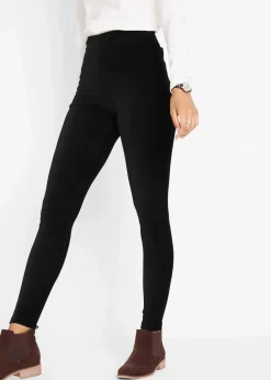 Feincord-Leggings mit breitem Komfortbund