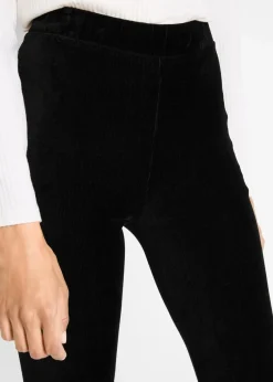 Feincord-Leggings mit breitem Komfortbund