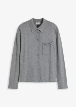 Feinstrick in Hemdoptik