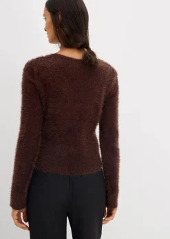 Feinstrickjacke aus Federgarn