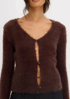 Feinstrickjacke aus Federgarn