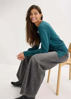 Feinstrickjacke aus fließendem Viskose-Mix