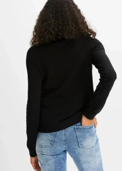 Feinstrickjacke aus fließendem Viskose-Mix