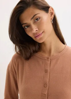 Feinstrickjacke aus fließendem Viskose-Mix