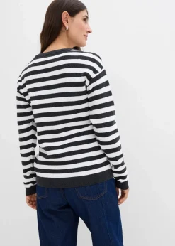 Feinstrickjacke, Rundhals