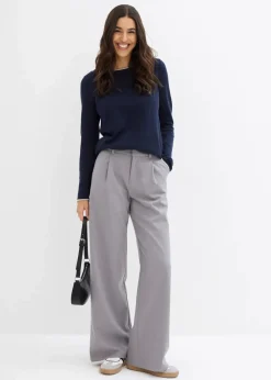 Feinstrickpullover aus Baumwollmix