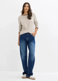 Feinstrickpullover aus Baumwollmix