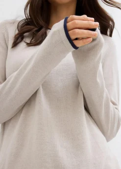 Feinstrickpullover aus Baumwollmix