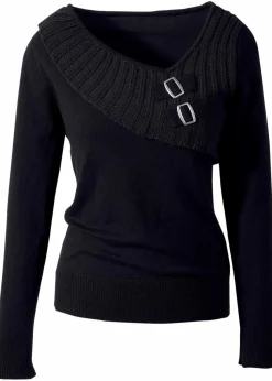 Feinstrickpullover aus Baumwoll-Mix