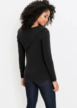 Feinstrickpullover aus Baumwoll-Mix