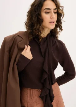 Feinstrickpullover aus fließendem Viskose-Mix