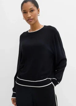 Feinstrickpullover aus Viskose-Mix