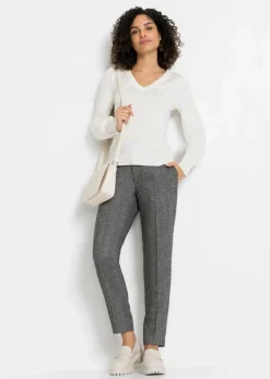 Feinstrickpullover aus Viskose-Mix