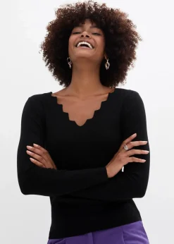 Feinstrickpullover aus weichem Viskose-Mix