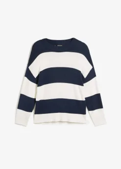 Feinstrickpullover mit Blockstreifen