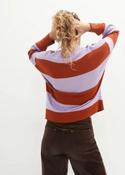 Feinstrickpullover mit Blockstreifen