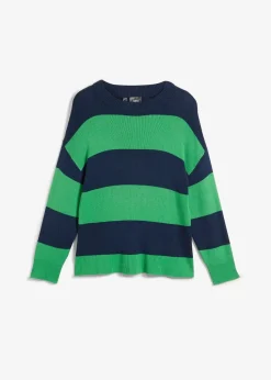 Feinstrickpullover mit Blockstreifen