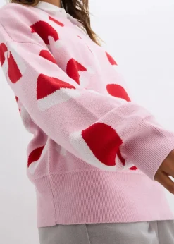 Feinstrickpullover mit Rundhals, oversized