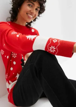 Feinstrickpullover mit Rundhalsausschnitt