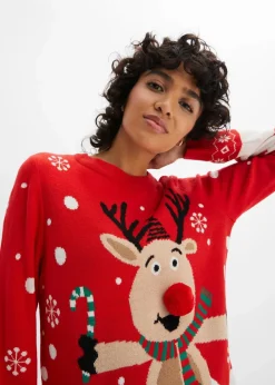 Feinstrickpullover mit Rundhalsausschnitt