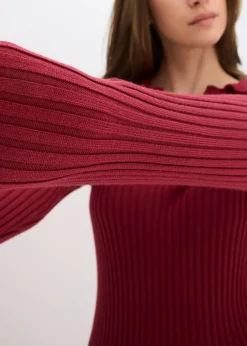Feinstrickpullover mit schmückendem Kragen