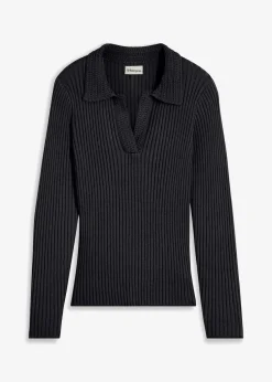 Feinstrickpullover mit schmückendem Kragen