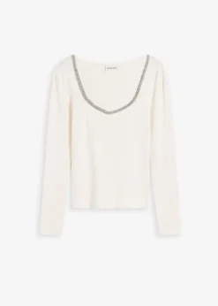 Feinstrickpullover mit Schmuck-Detail