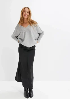 Feinstrickpullover mit Strass-Applikation