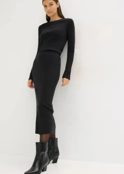 Feinstrickrock aus softem Viskose-Mix