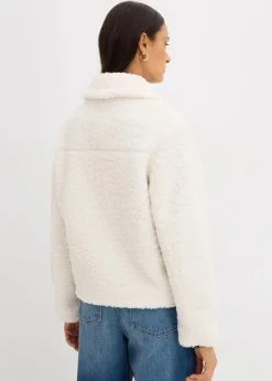 Fellimitat-Jacke aus Teddyfleece
