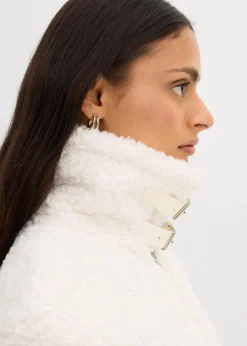 Fellimitat-Jacke aus Teddyfleece