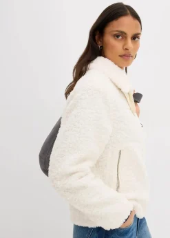 Fellimitat-Jacke aus Teddyfleece