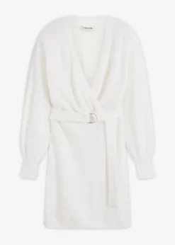 Figurbetontes Strickkleid mit Accessoire