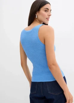 Figurbetontes Stricktop aus Viskose-Mix