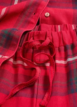 Flanell Pyjama aus weicher Baumwolle mit Geschenktasche