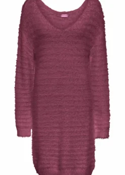Flauschiger Long-Pullover