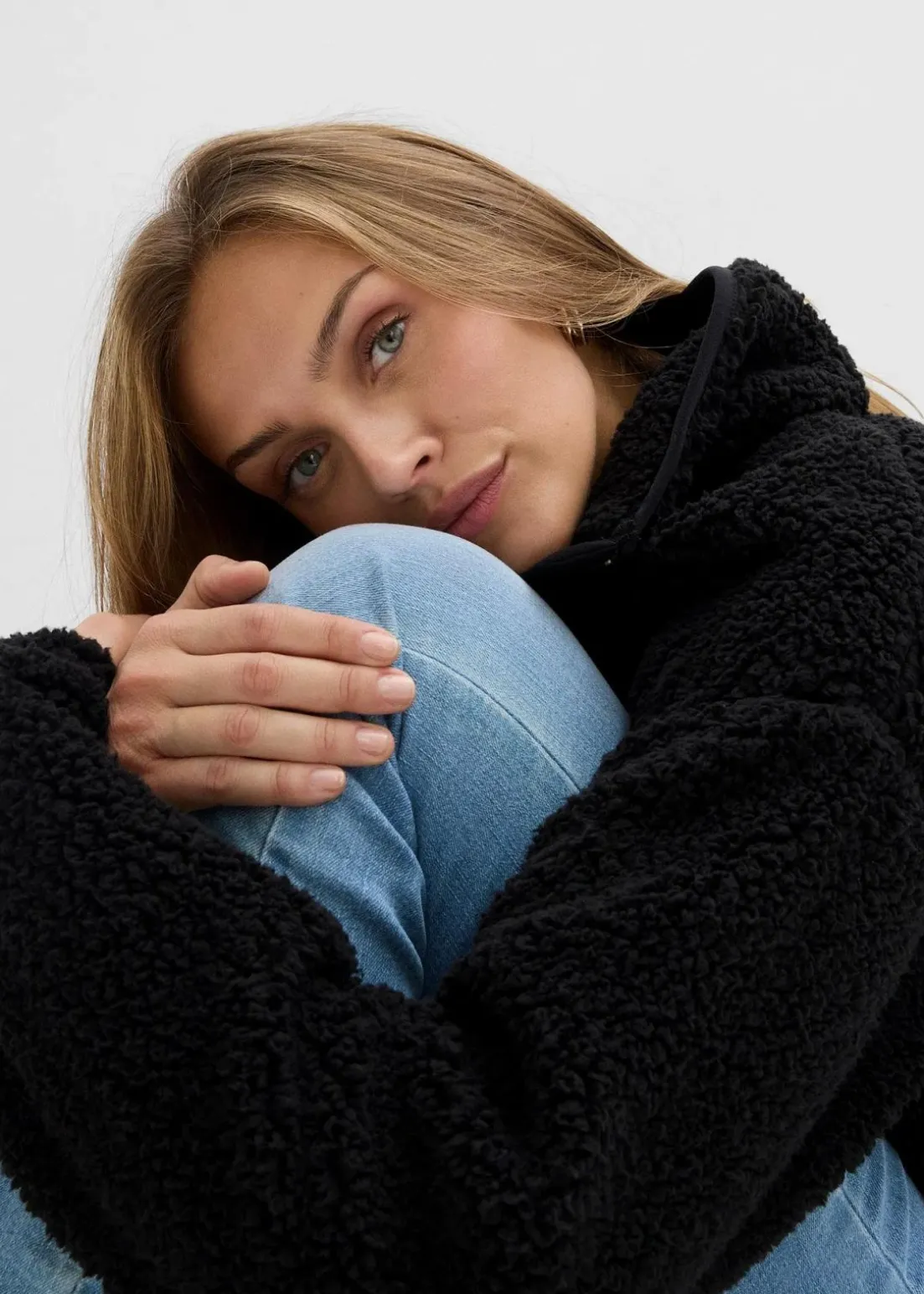 Fleeceshirt mit Stehkragen