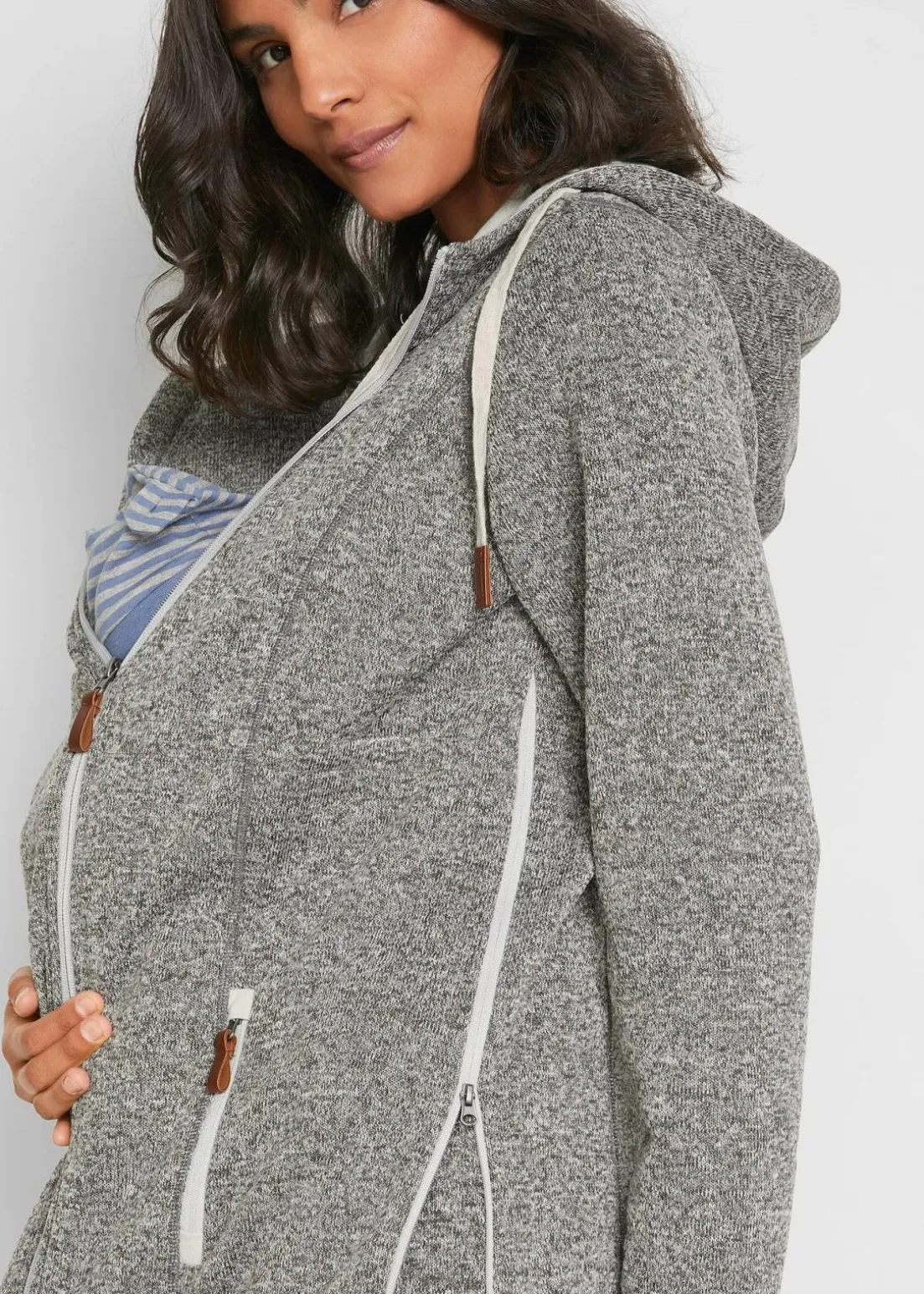 Fleece-Umstands- und Tragejacke