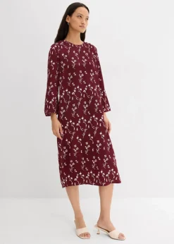 Florales Midikleid aus reiner Viskose