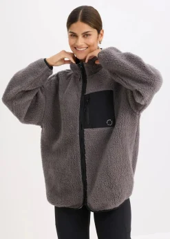 Funktions-Fleece Sportjacke, oversized