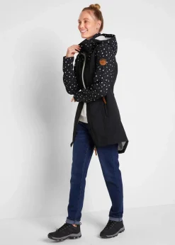 Funktions-Softshell-Parka mit Kuschelfleece