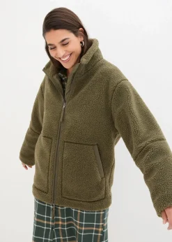 Gefütterte Teddy-Fleece Jacke
